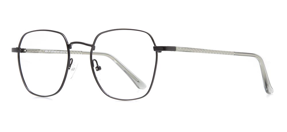 BENX Eyeglasses Teenage Man,Woman,Unisex Geometrical Full-Rimmed Metal Unfiltered BXMTL 7011.52-C.06